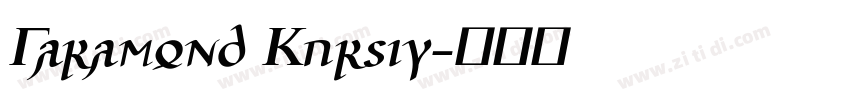 Garamond Kursiv字体转换